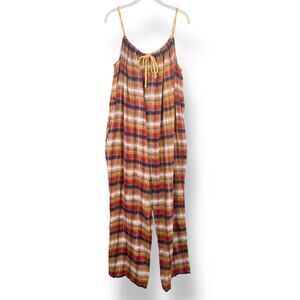 Ace & Jig Vibrant Multicolor Western Lagenlook Plaid Harem Wide Leg Jo Jumpsuit